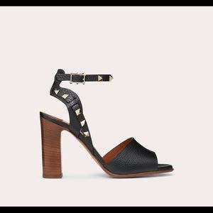 Valentino Grainy Calfskin Ankle Strap Sandal